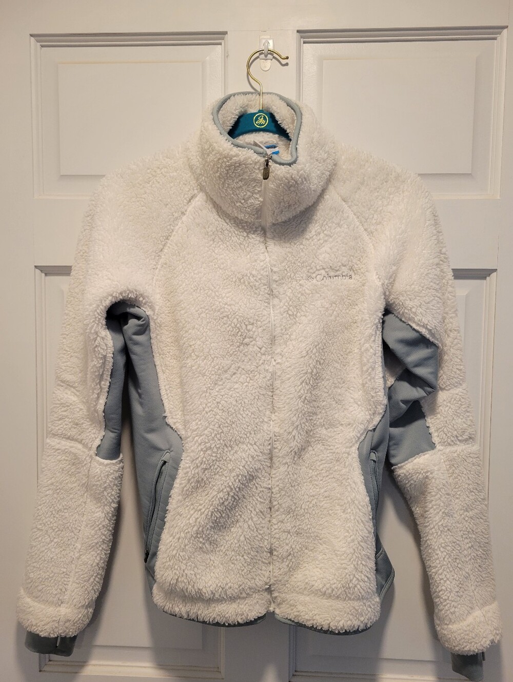 Columbia White Pearl Plush II Fleece Hybrid Sherpa Jacket Size M